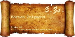 Bartos Zsigmond névjegykártya
